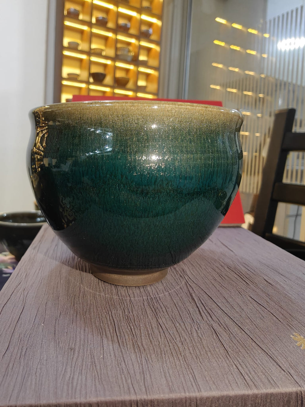 Emerald Green JianZhan Tea Bowl | 朱信丛 朱哥建盏