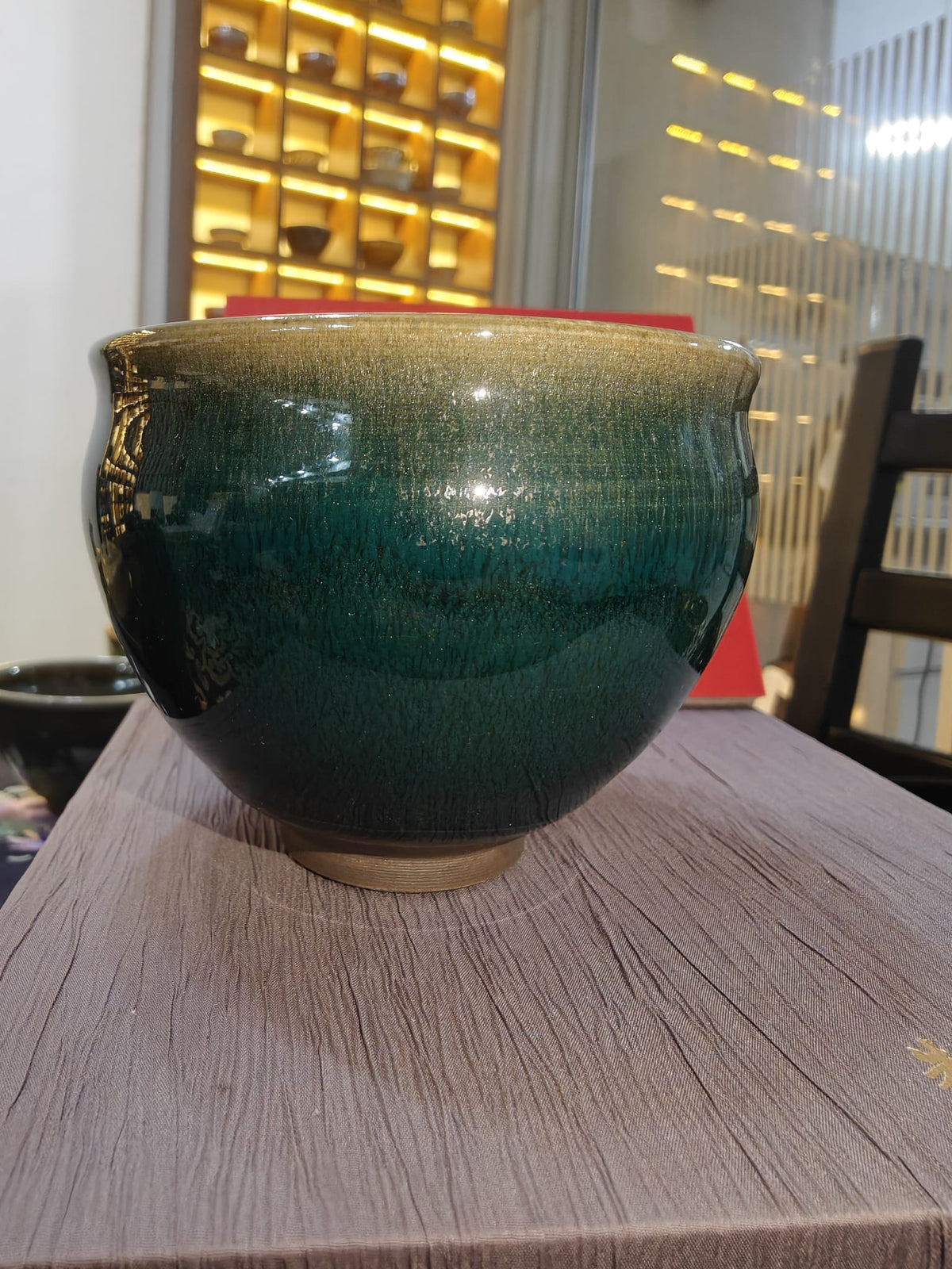 Emerald Green JianZhan Tea Bowl | 朱信丛 朱哥建盏