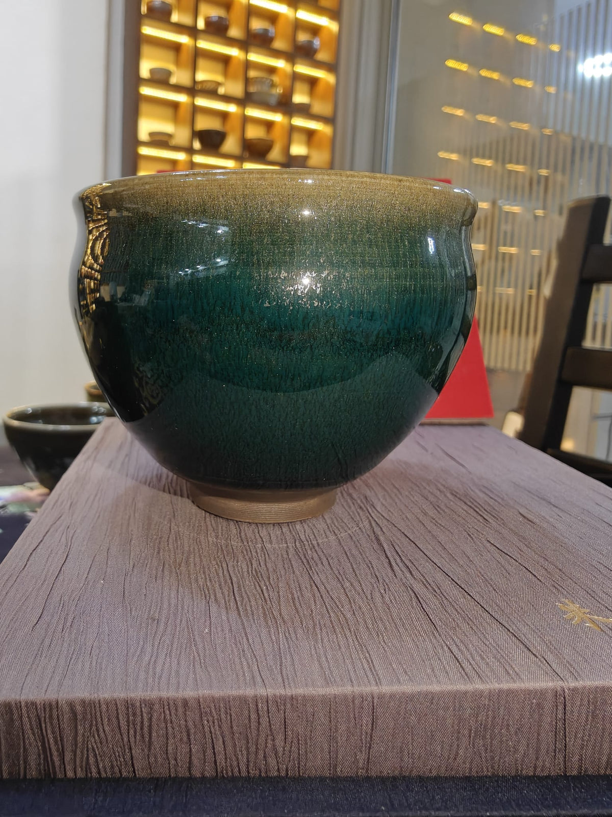 Emerald Green JianZhan Tea Bowl | 朱信丛 朱哥建盏