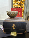 Olive silver snowfall oil-drop JianZhan tea bowl by 朱信丝