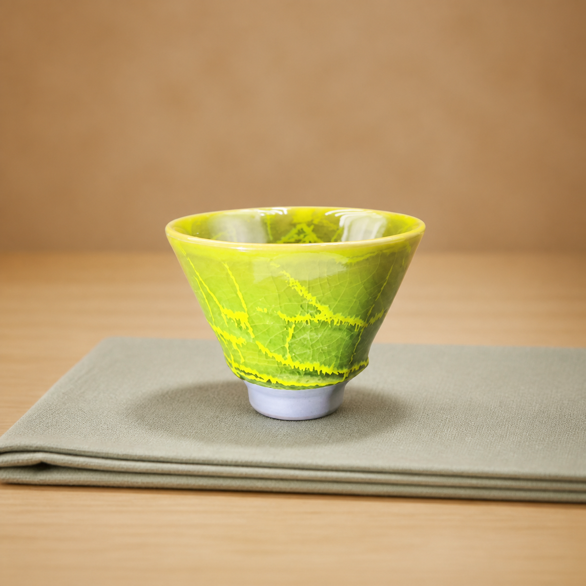 Lime Zest Flared JianZhan Tea Cup
