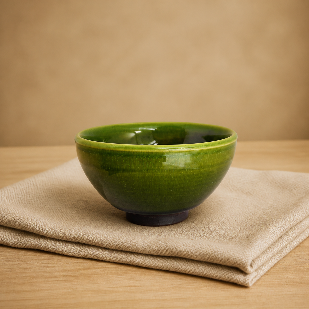Forest Green Flared JianZhan Tea Cup