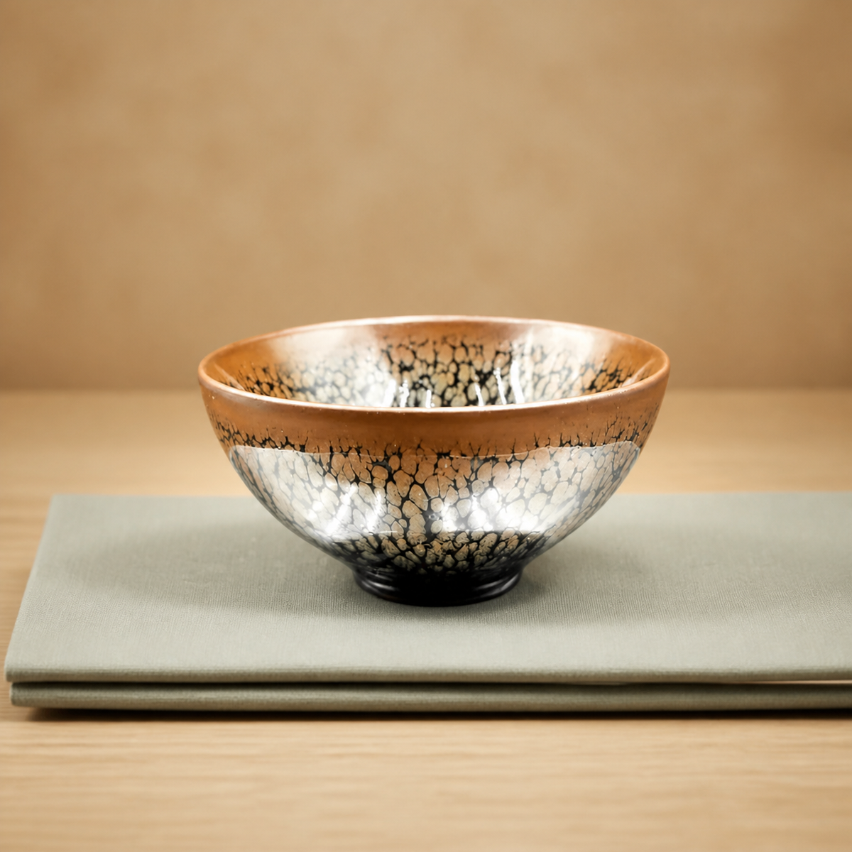 Copper Mist Oil-Spot JianZhan Tea Bowl