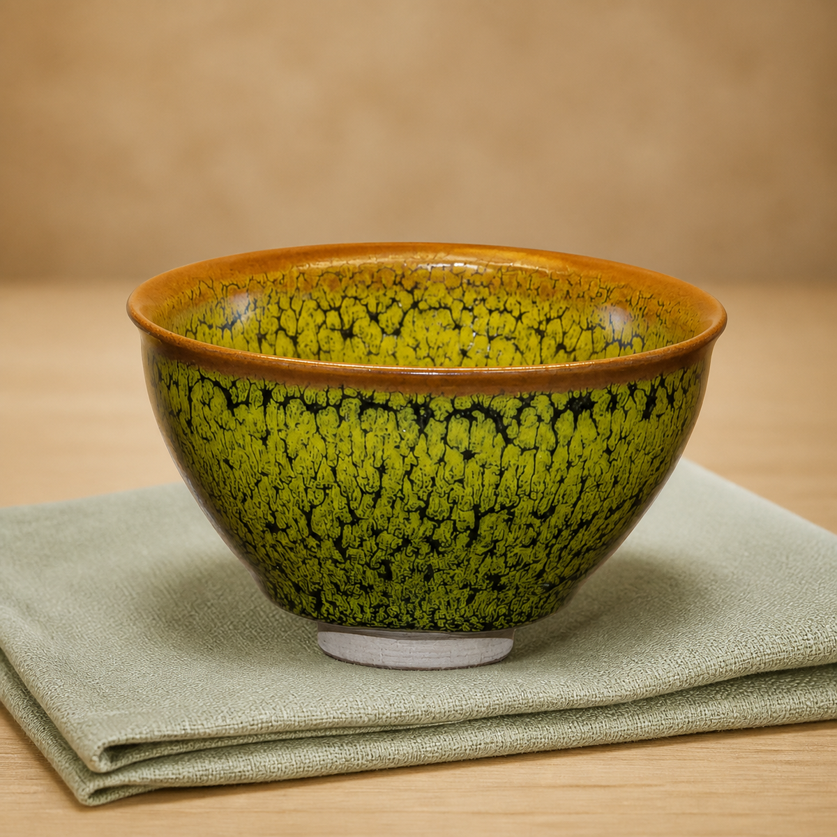 Olive Tortoiseshell JianZhan Tea Bowl