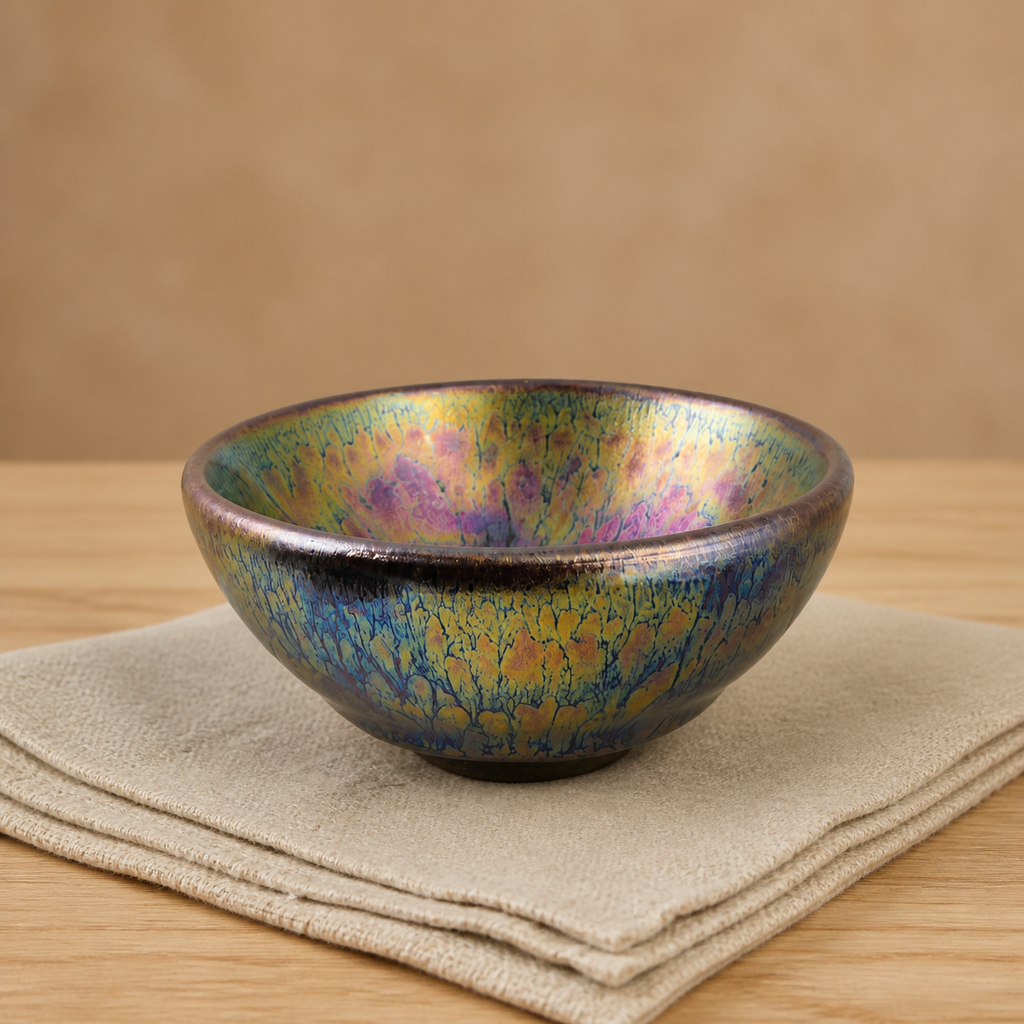 Forest Green JianZhan Tea Bowl