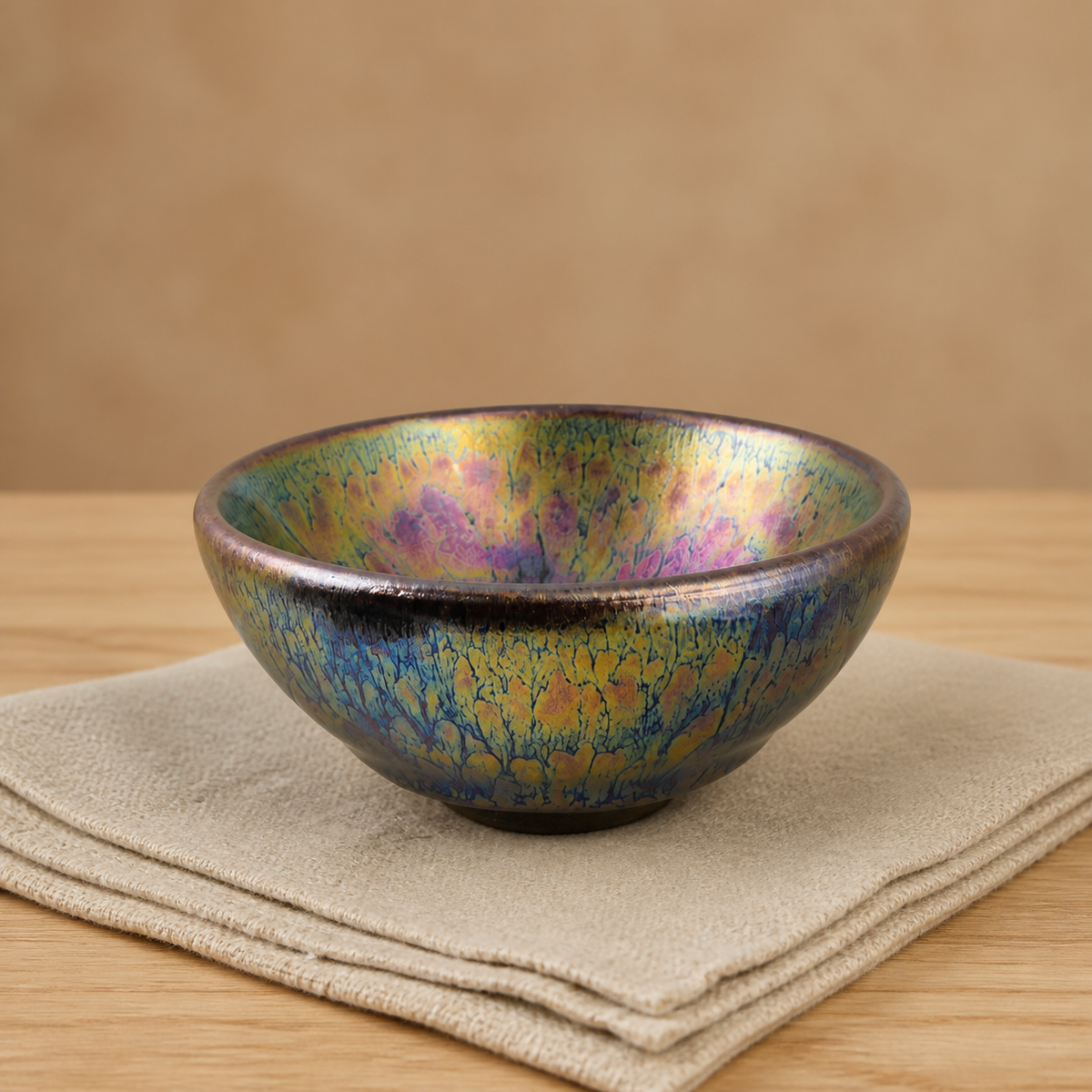 Forest Green JianZhan Tea Bowl