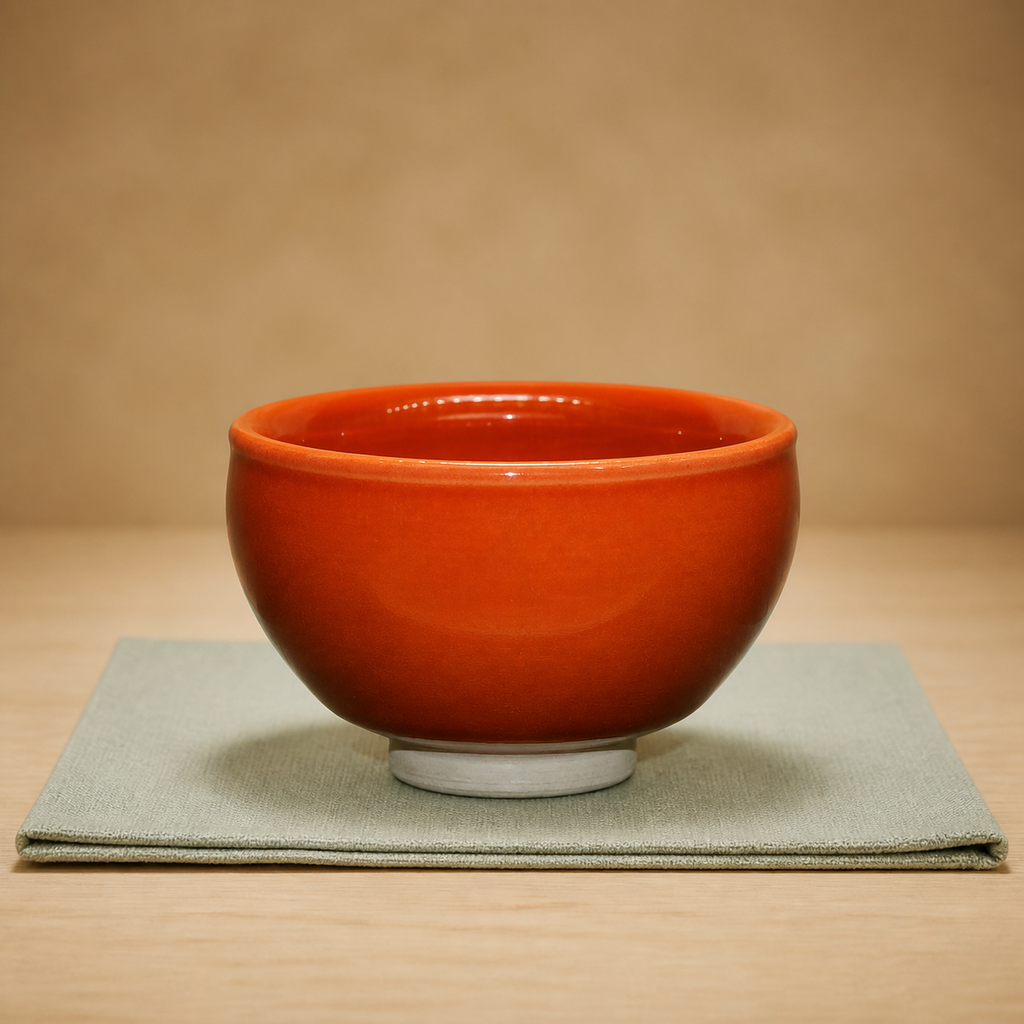 Vermillion Twin Set JianZhan Tea Cups (Pair)
