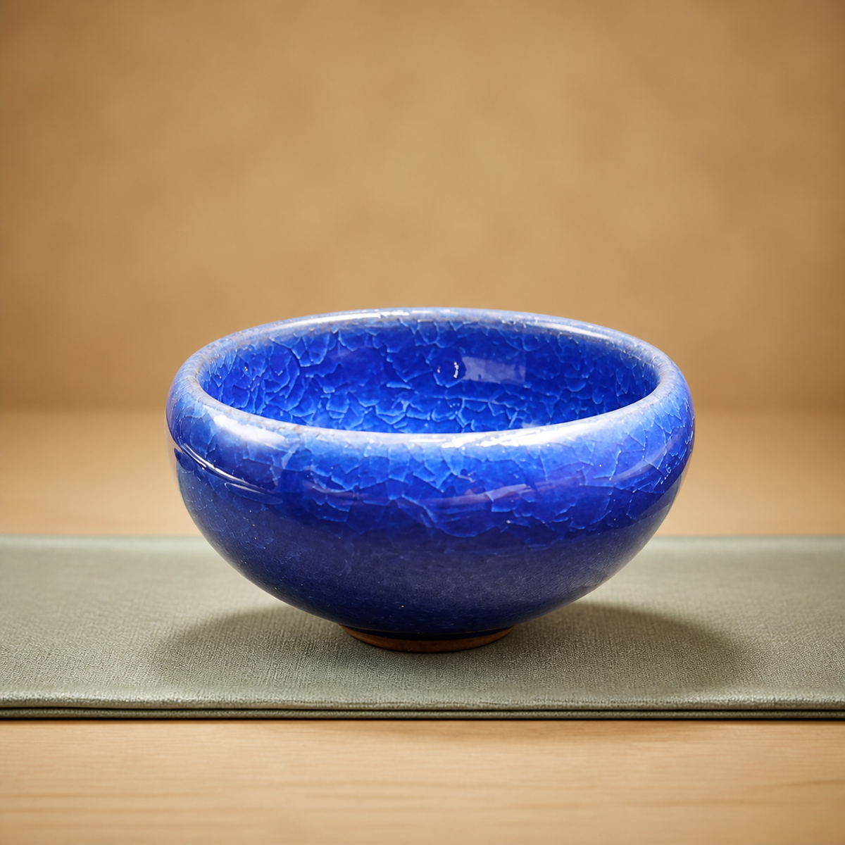 Cobalt Crackle JianZhan Tea Bowl