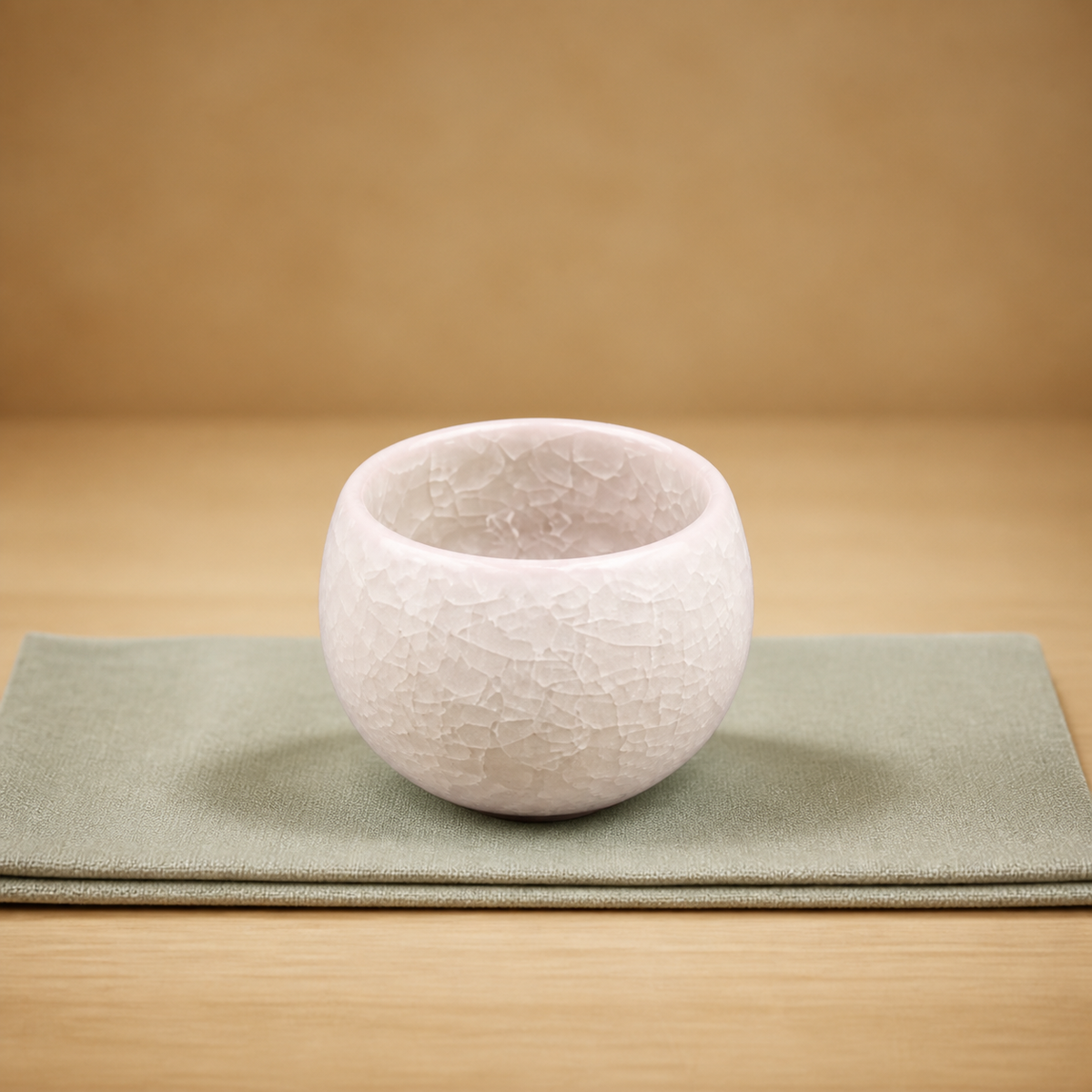 JianZhan Tea Bowl — Ice Crack White Glaze